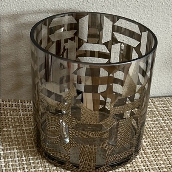 Zodax Other - Zodax Elegant Smoky Glass Hurricane Vase/Candle Holder